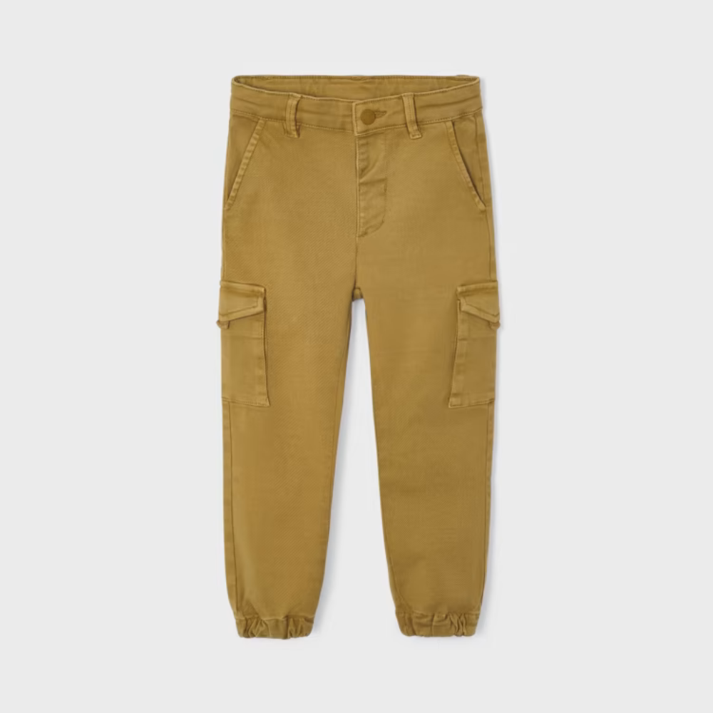 Pantalon cargo élastiques aux chevilles - Caramel