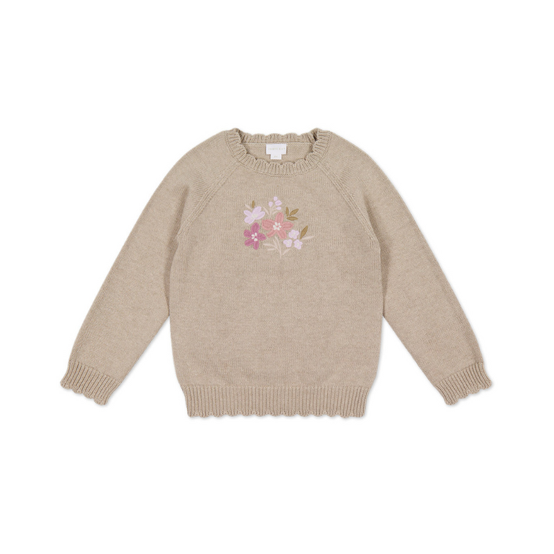 Chandail de tricot Audrey - Biscuit Marle