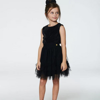 Robe sans manches avec jupe en tulle - Noir