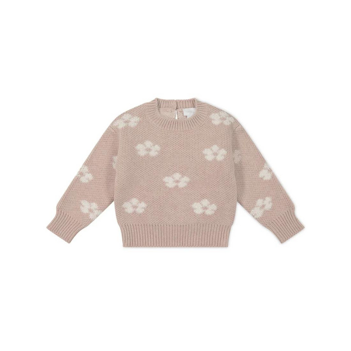 Chandail en tricot Evelyne - Frankie knit rose (PRÉCOMMANDE)