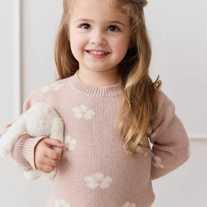 Chandail en tricot Evelyne - Frankie knit rose (PRÉCOMMANDE)