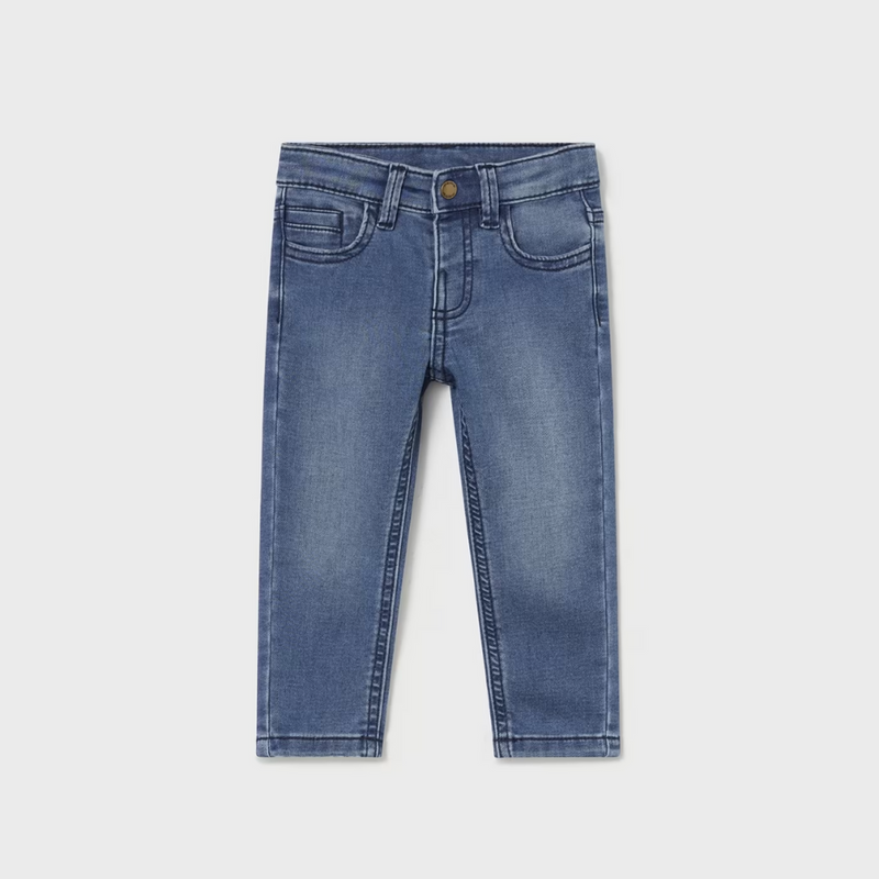 Pantalon en denim coupe ajustée - Denim foncé