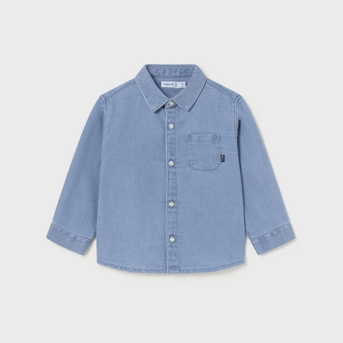 Chemise effet denim - Bleu moyen