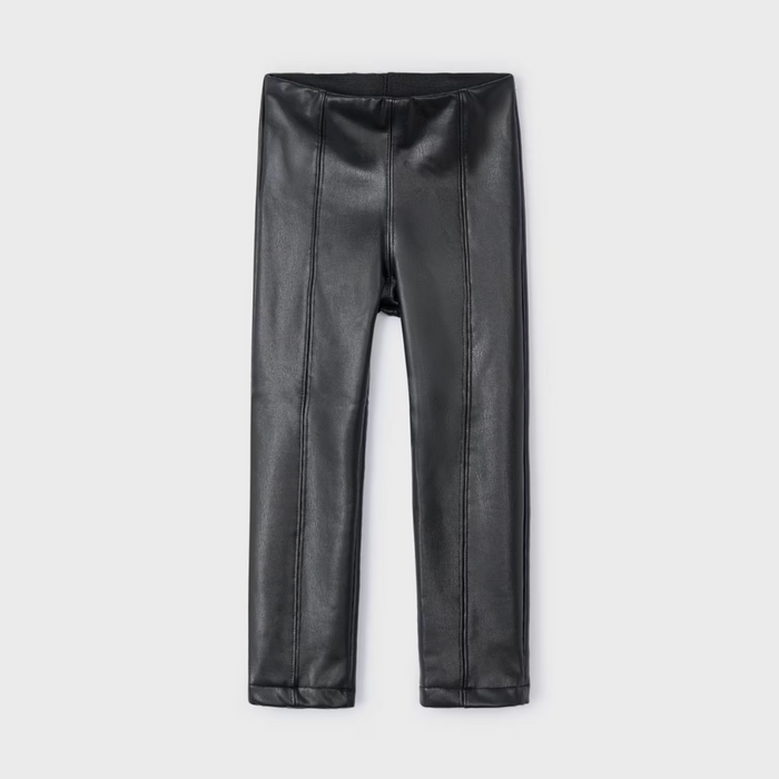 Pantalon effet cuir - Noir