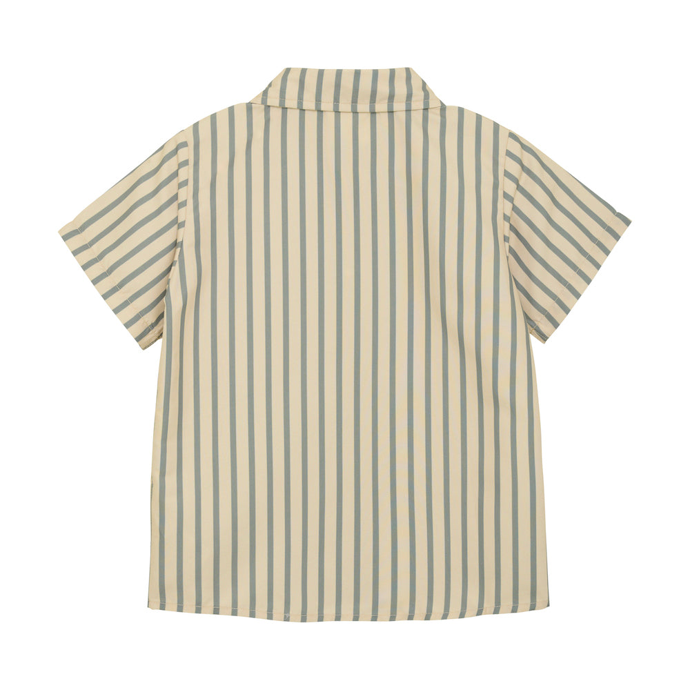 Chemise maillot lignée - Beige et sauge