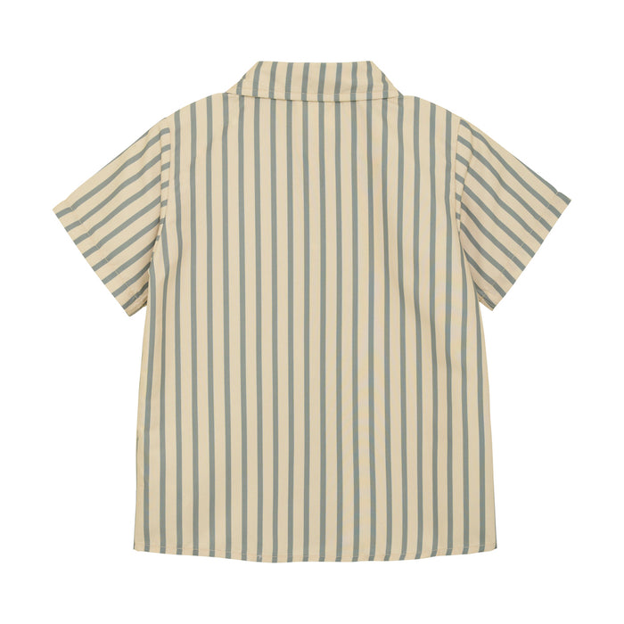 Chemise maillot lignée - Beige et sauge