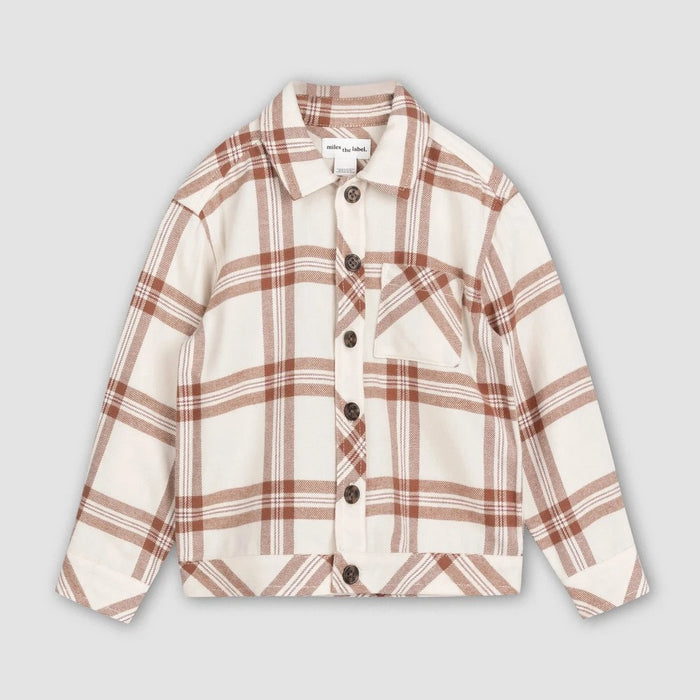 Chemise à carreaux en flanelle - Cuivre