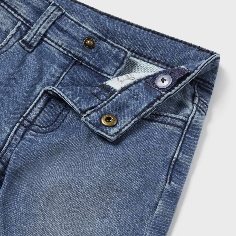 Pantalon en denim coupe ajustée - Denim foncé