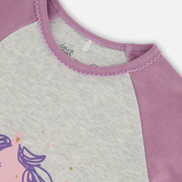 Pyjama deux pièces licorne - Mauve