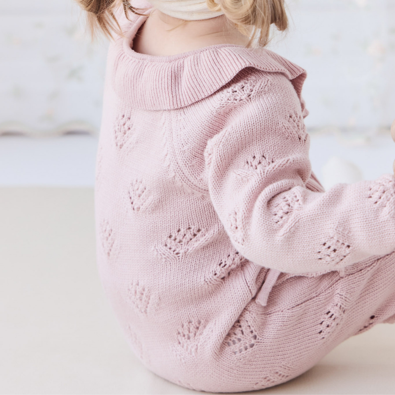 Une pièce en tricot Lilah - Ballet pink marle