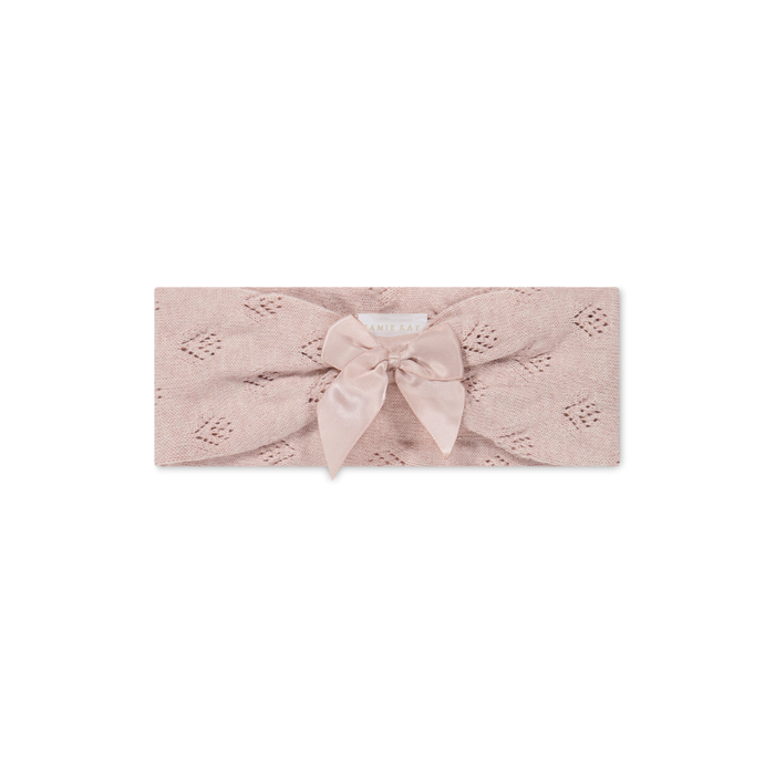 Bandeau à nouer Lilah - Ballet pink marle