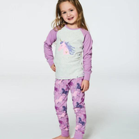 Pyjama deux pièces licorne - Mauve