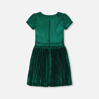 Robe à jupe plissée - Vert métallique