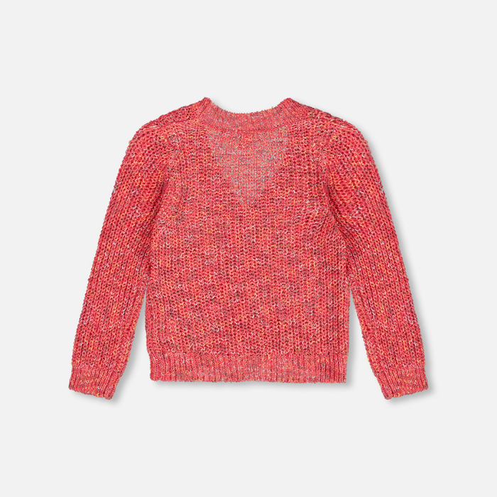 Cardigan en tricot confetti - Rose