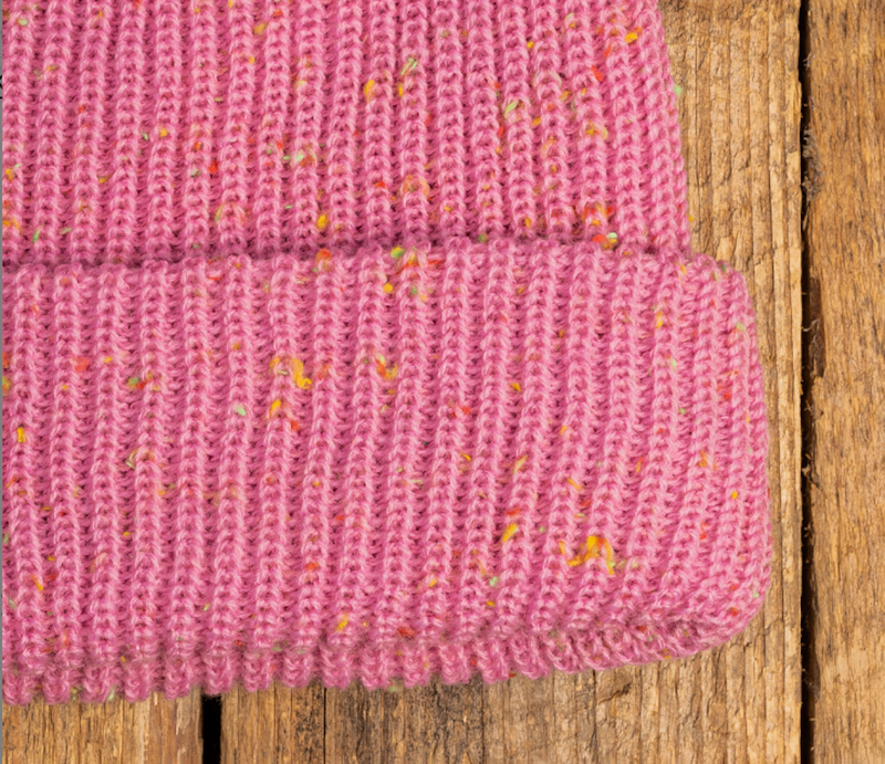 Tuque en tricot confetti Malte - Rose