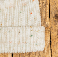 Tuque en tricot confetti Malte - Crème