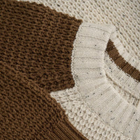 Chandail en tricot "Colorblock" - Beige