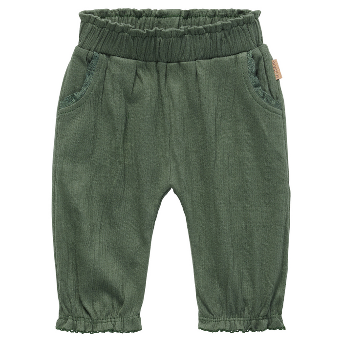 Pantalon ample taille élastique  - Vert