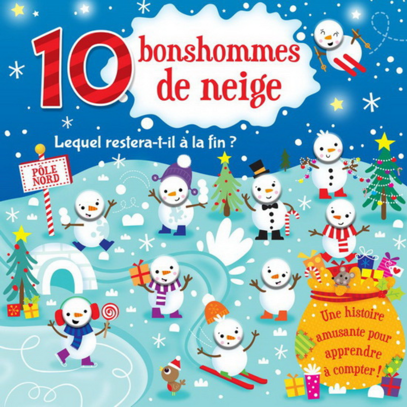 Livre cartonné- 10 bonshommes de neige
