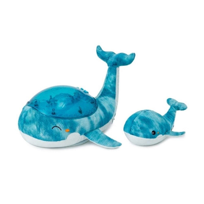 Famille Baleine Tranquille lumineuse/musicale avec hochet - Bleu