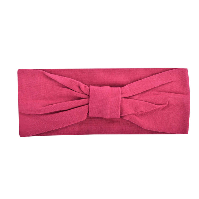 Bandeau à noeud en coton - Rose intense-L&P-Boutique Béluga