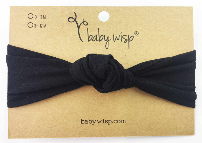Bandeau avec noeud 3m+ - Noir-Baby wisp-Boutique Béluga