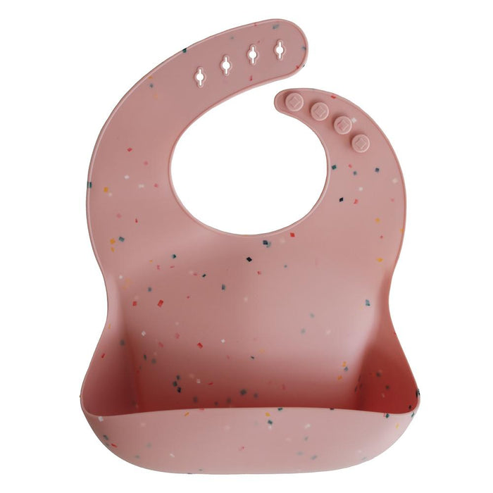Bavoir en silicone - pink confetti-Mushie-Boutique Béluga