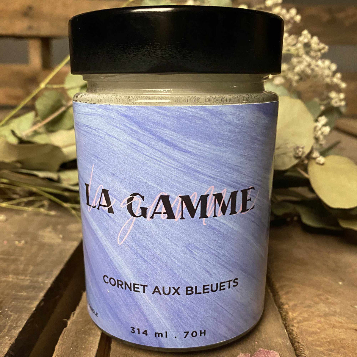 Chandelle de soya - Cornet aux Bleuets-La Gamme-Boutique Béluga