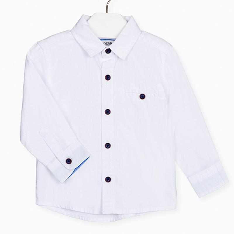 Chemise à manches longues légère - Blanche-Losan-Boutique Béluga