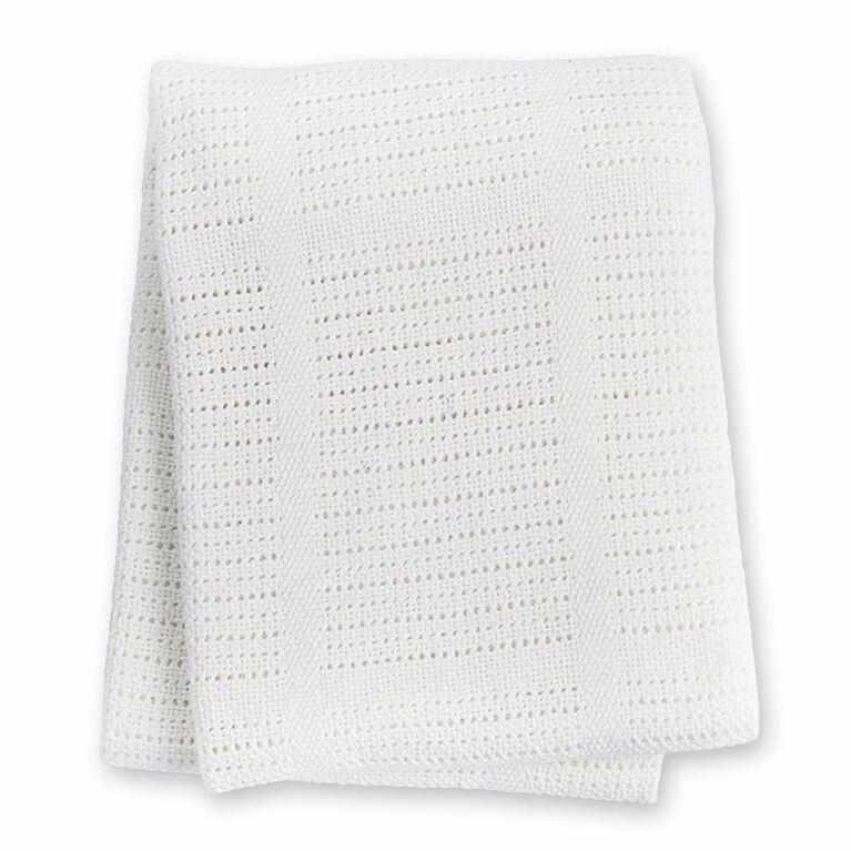 Couverture coton tricotée - Blanc-Lulujo-Boutique Béluga