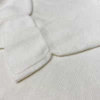 Chandail de tricot manches à volants - Blanc cassé