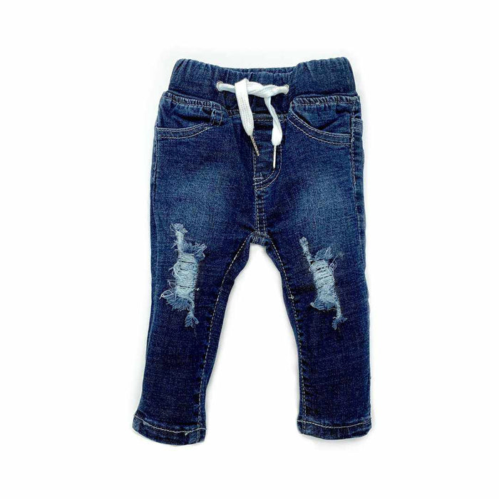 Jeans troué délavé - foncé-Little Bipsy-Boutique Béluga