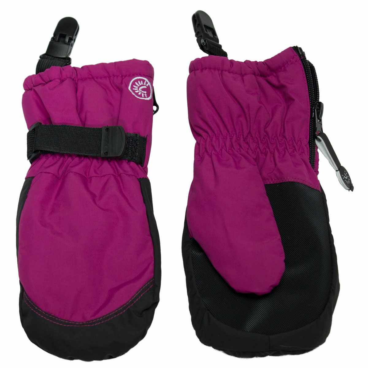 Mitaines d hiver courtes avec pinces Fuschia Boutique B luga