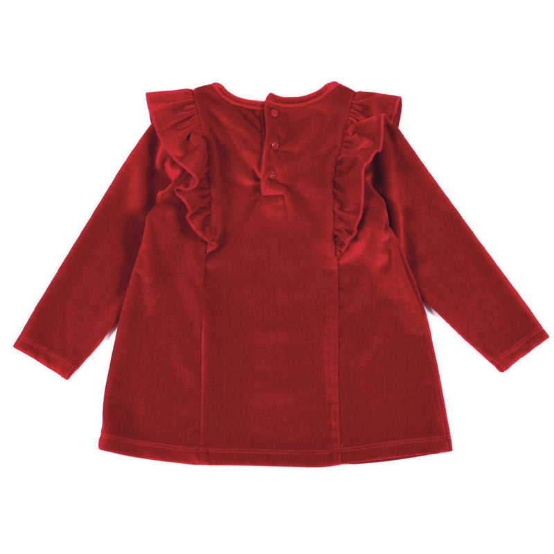 Robe tunique avec boucle - velours rouge-Nanö-Boutique Béluga