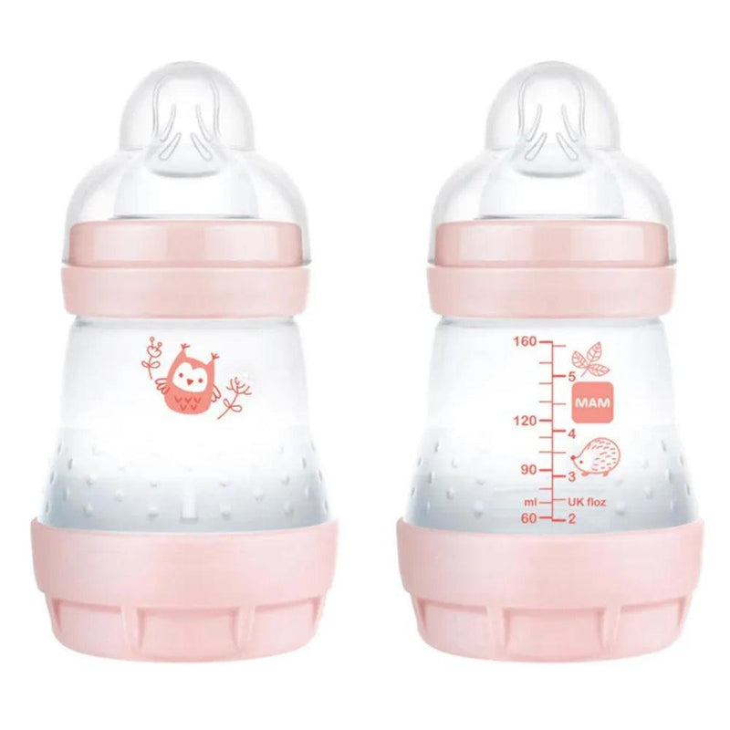 Biberons MAM 5oz - Duo Hibou rose