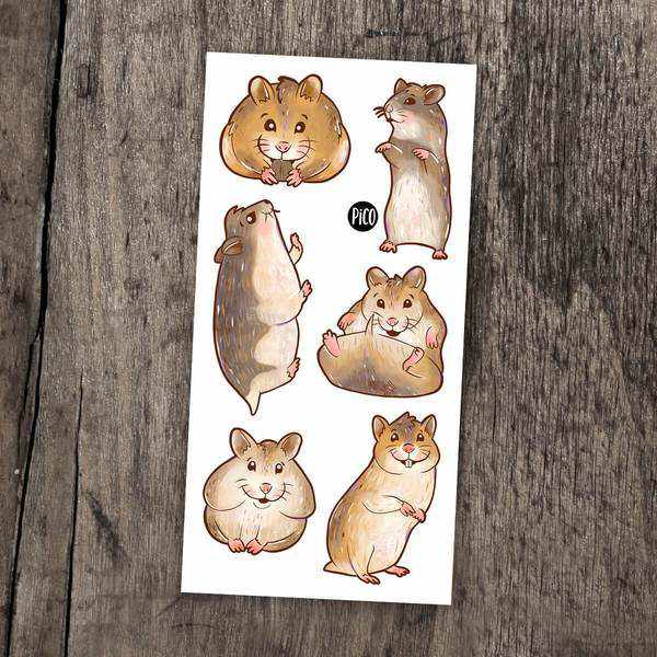 Tatouages temporaires pour enfants - Pooky le hamster et ses amis-Pico tatoo-Boutique Béluga