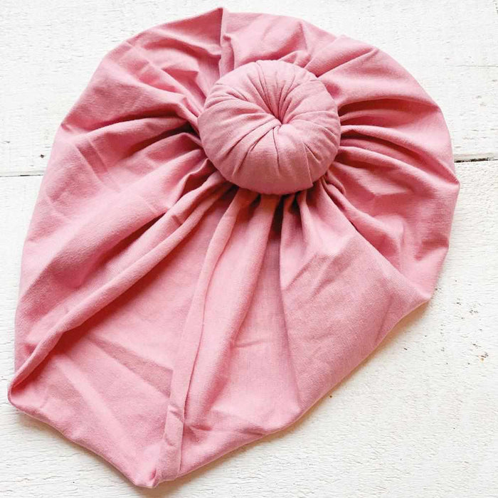 Turban à beigne - rose-mini bretzel-Boutique Béluga